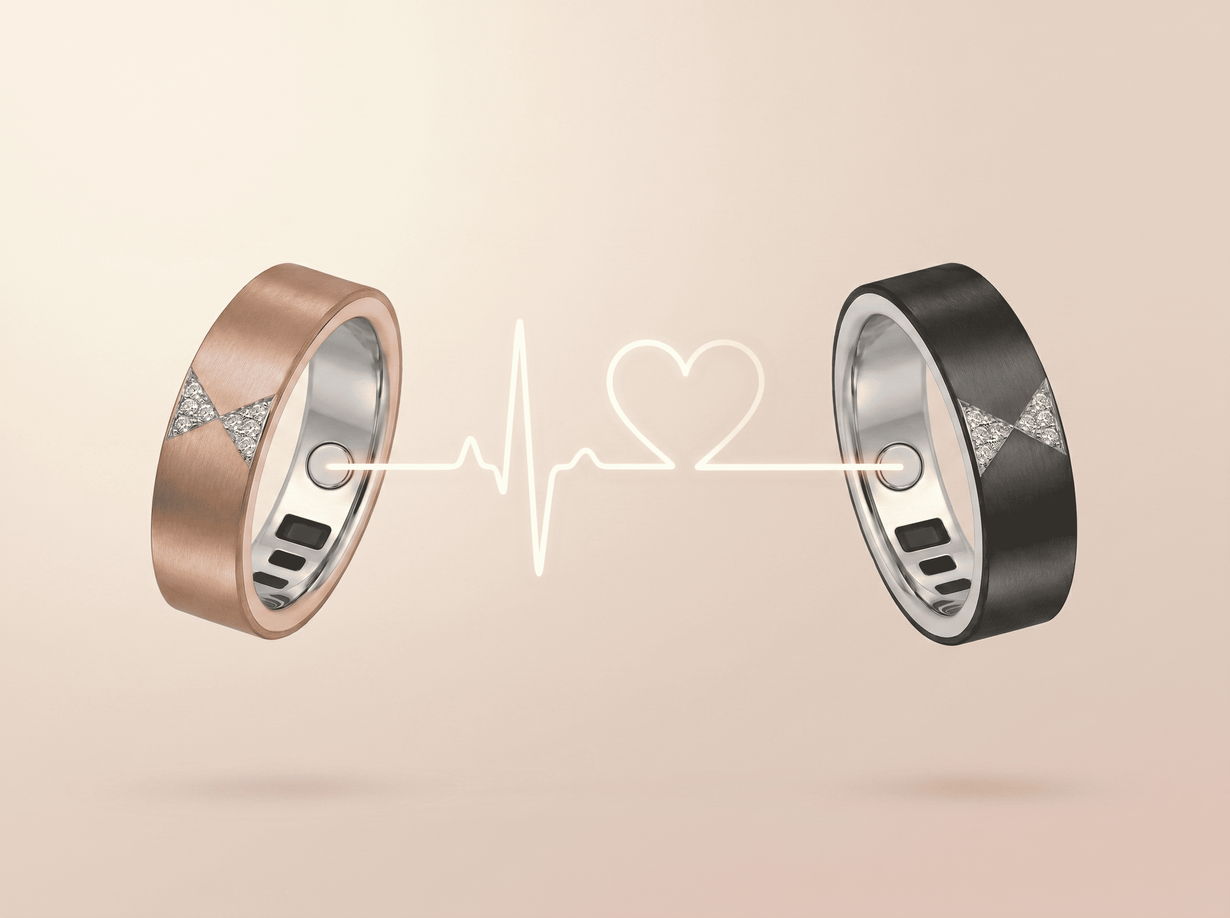 Wear it alone, or pair two rings to stay quietly connected